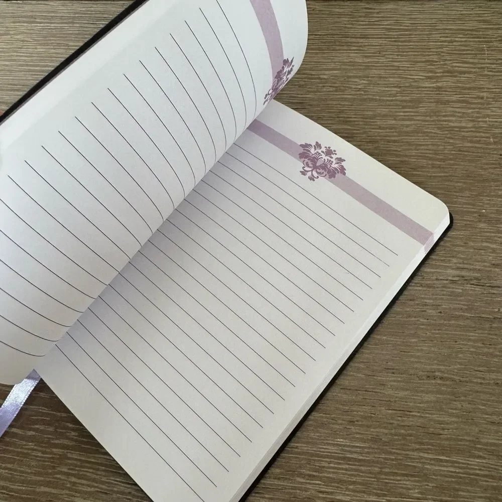 Purple Design Leather Bound Journal Notebook